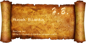 Husek Bianka névjegykártya